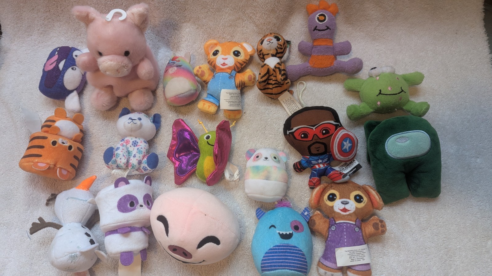 Plush Stuffed Animals Mixed Lot Of 18 Plush Miniature 6in