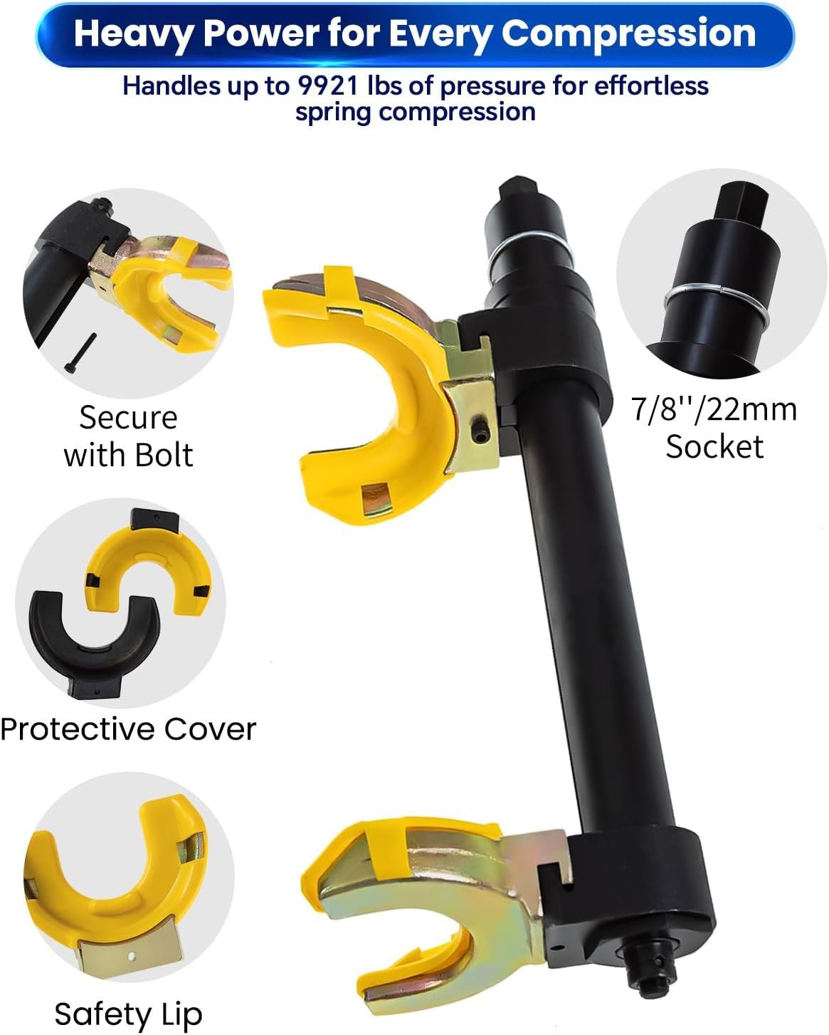 Macpherson Strut Spring Compressor Kit Interchangeable Fork Coil Extractor Tool