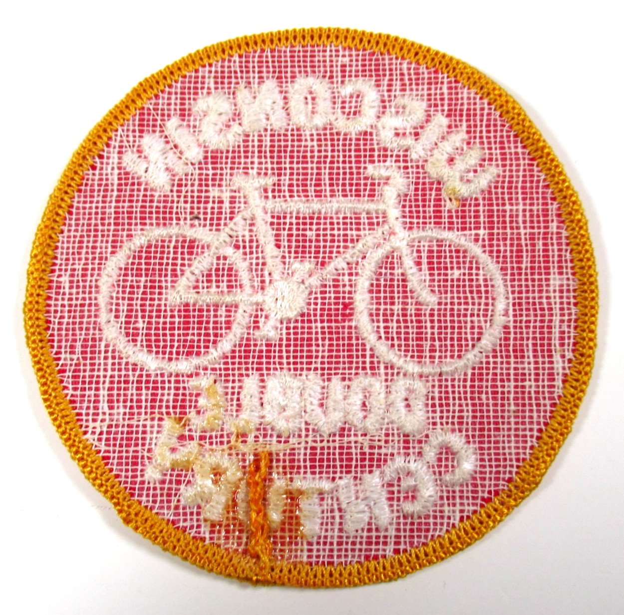 Wisconsin Double Century Bicycling Patch Vintage Cycling Sew On