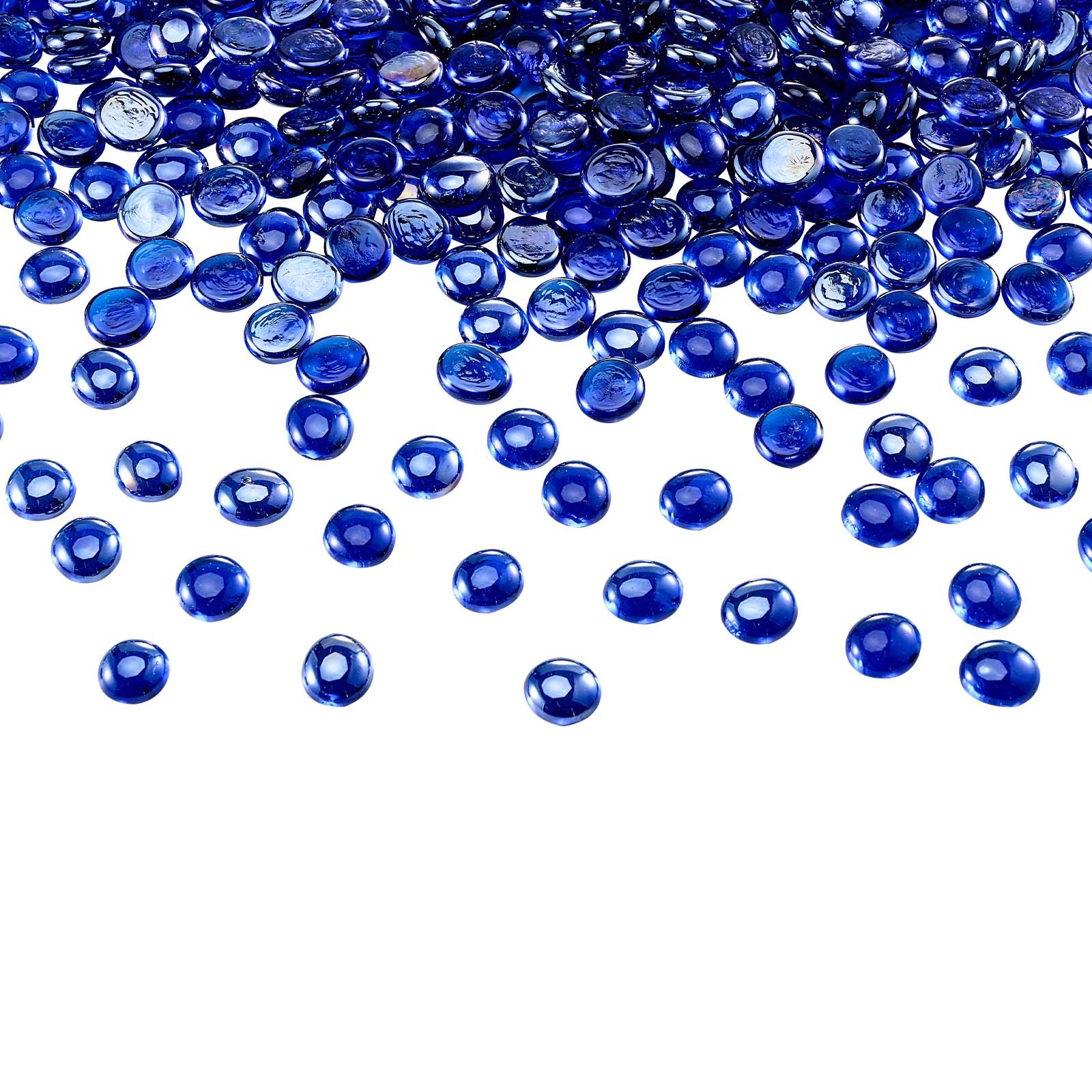 VEVOR 20 LBS Fire Glass 3/4-Inch Round Fireplace Glass Rocks for Fire Pit