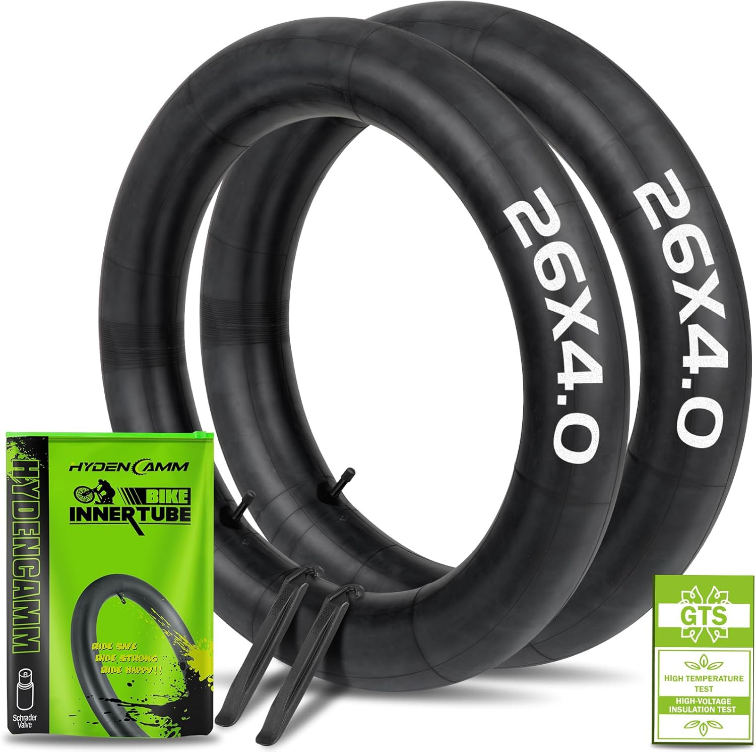 2 Pack 26X4.0 Fat Bike Tube, 26X3.5/4.0 E-Bike Fat Bicycle Inner Tube AV Schrad