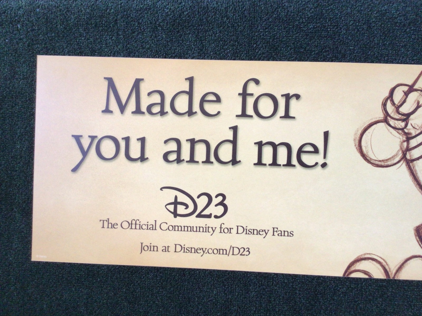 WALT DISNEY WORLD D23 MICKEY MOUSE BUS TRAM SIGN PROP DISPLAY