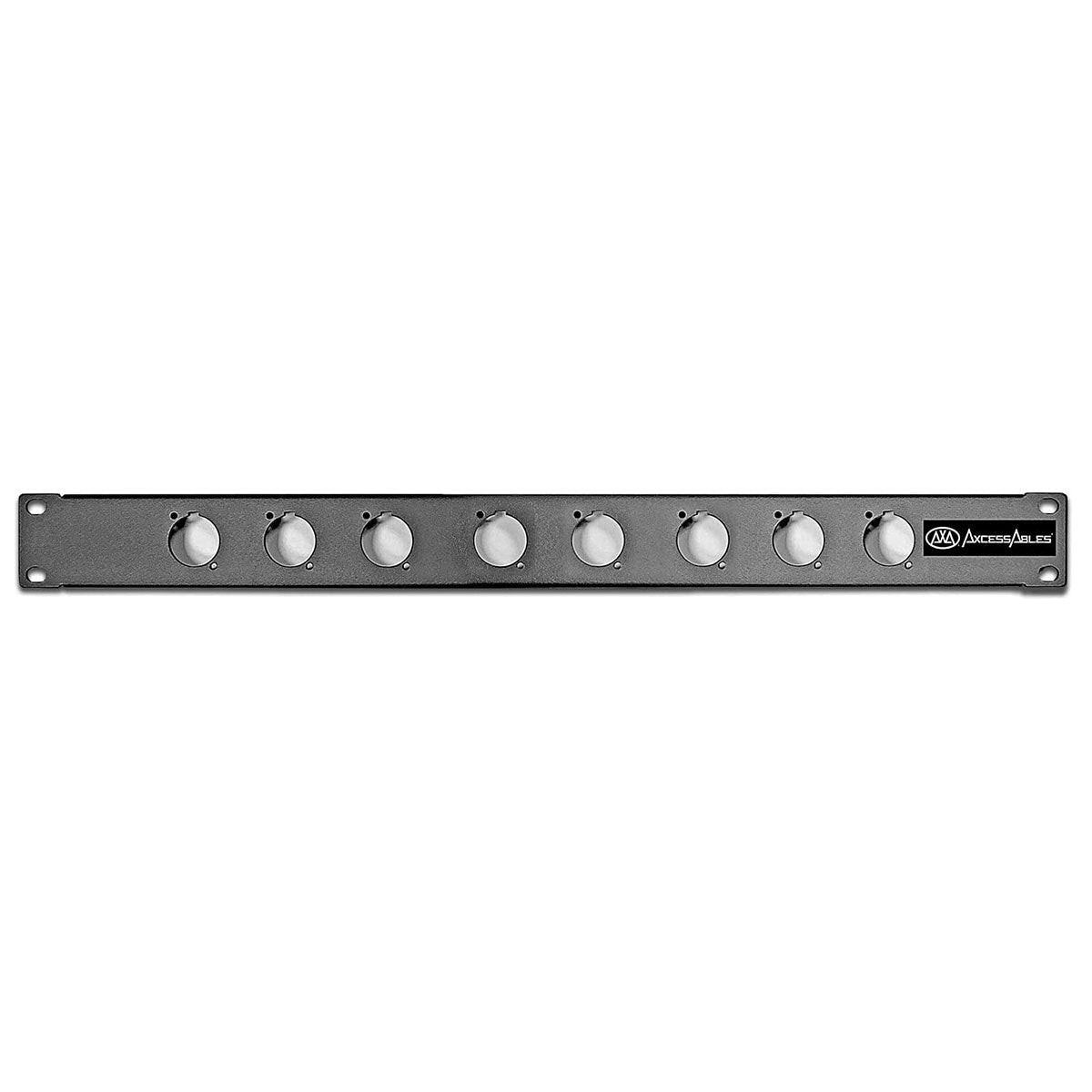 1U 8 Connector Component Panel for 19 inch Equipment and Server Racks