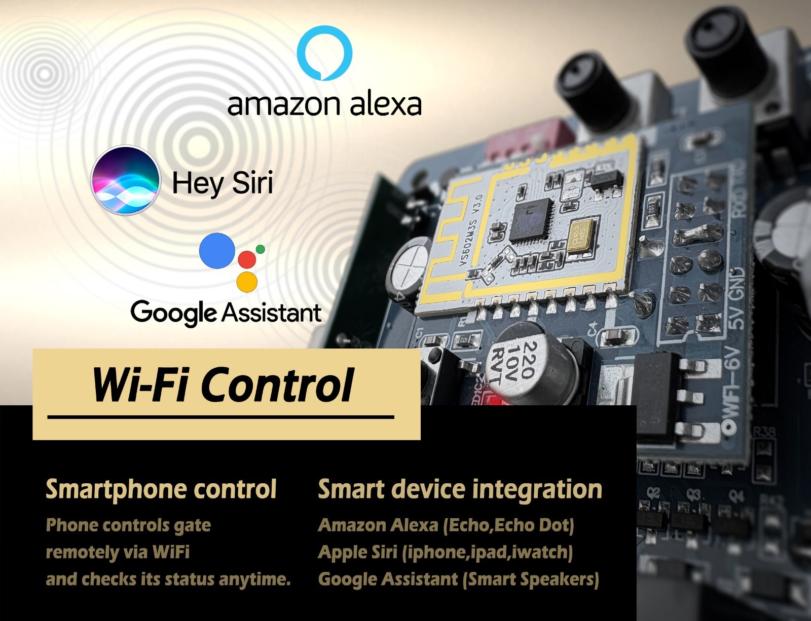 Blütezeit 1800lb WiFi Sliding Gate Opener 1/2HP Rack Driven w/ IR Sensor&Remotes
