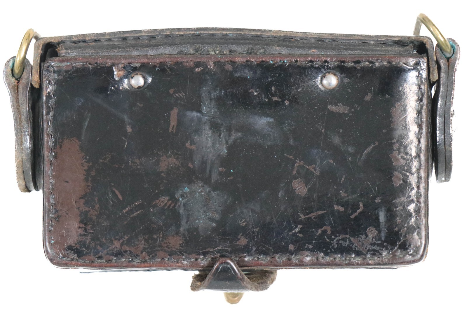 Italian Carabinieri Leather Cartridge AMMO Pouch Carcano w Leather Sling WWII