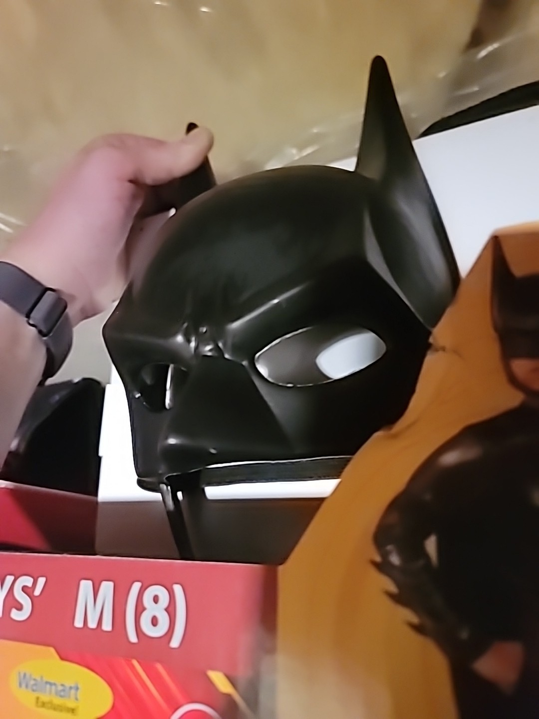 Rubies Boys Muscle Chest Bat Emblem Batman Costume & Mask & Cape Size M 8