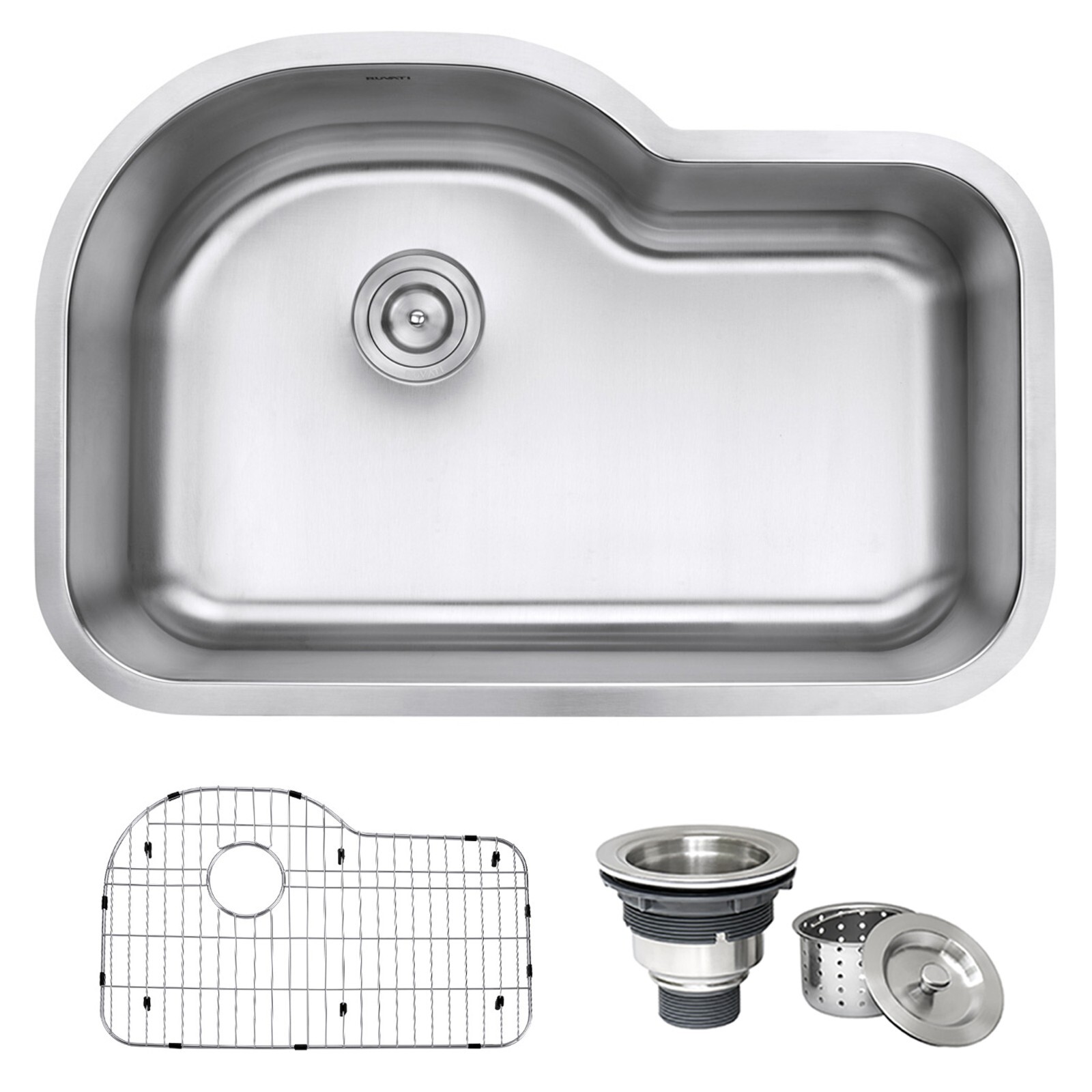 Ruvati 32-inch Undermount 16 Gauge Single Bowl Kitchen Sink- RVM4700
