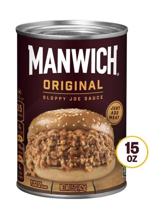 (6 pack) manwich Original Sloppy Joe Sauce, Canned Sauce, 15 oz