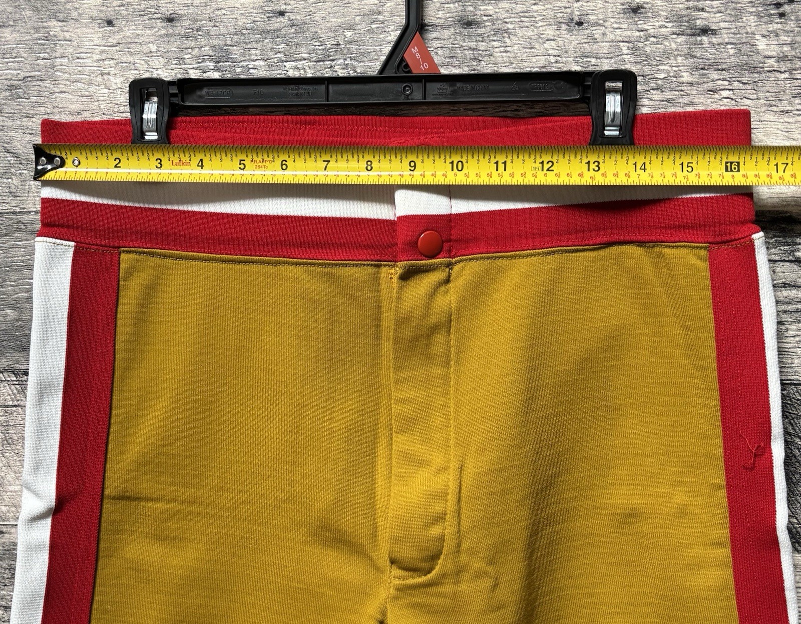 Vintage MacGregor Sand Knit Men’s Baseball Pants Large 70’s Gold Red White USA