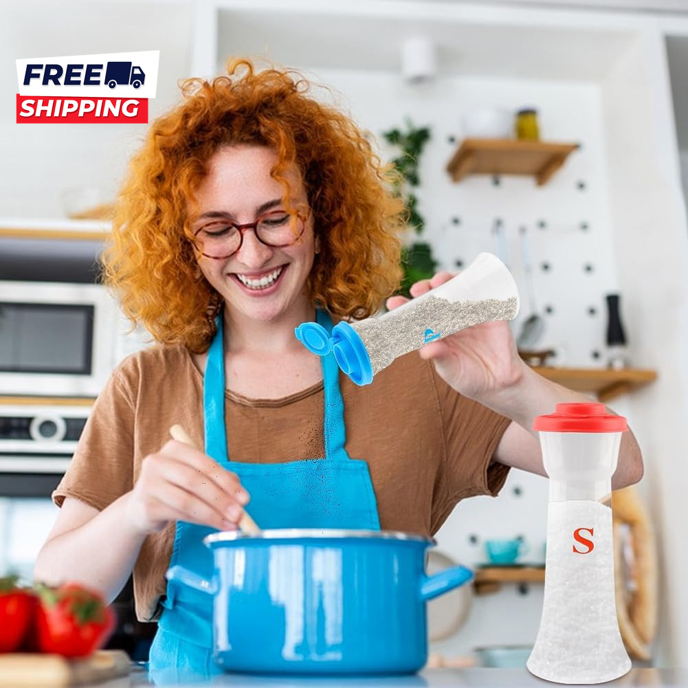 Salt and Pepper Shaker Set Plastic Salt and Pepper Shaker Set with Lids