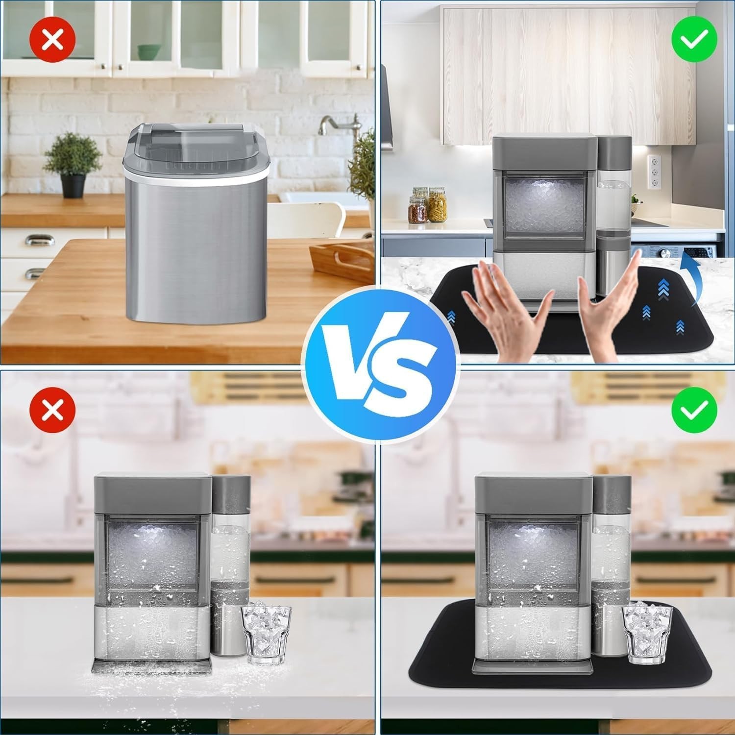 ONLY MAT Versatile Ice Maker Mat, 17.3'' x 13.3'' Protect Absorb & Slide w Ease