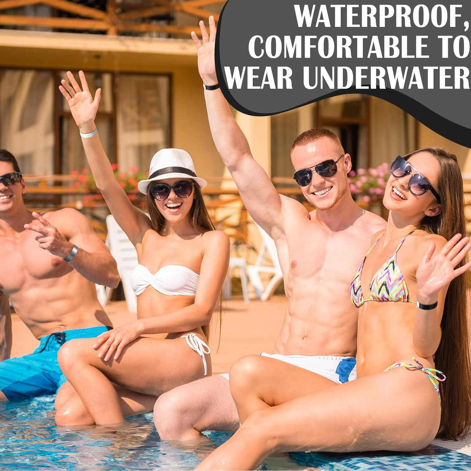 Paper Wristbands Neon Wrist Bands Waterproof Handbands for Events Lightweight Co