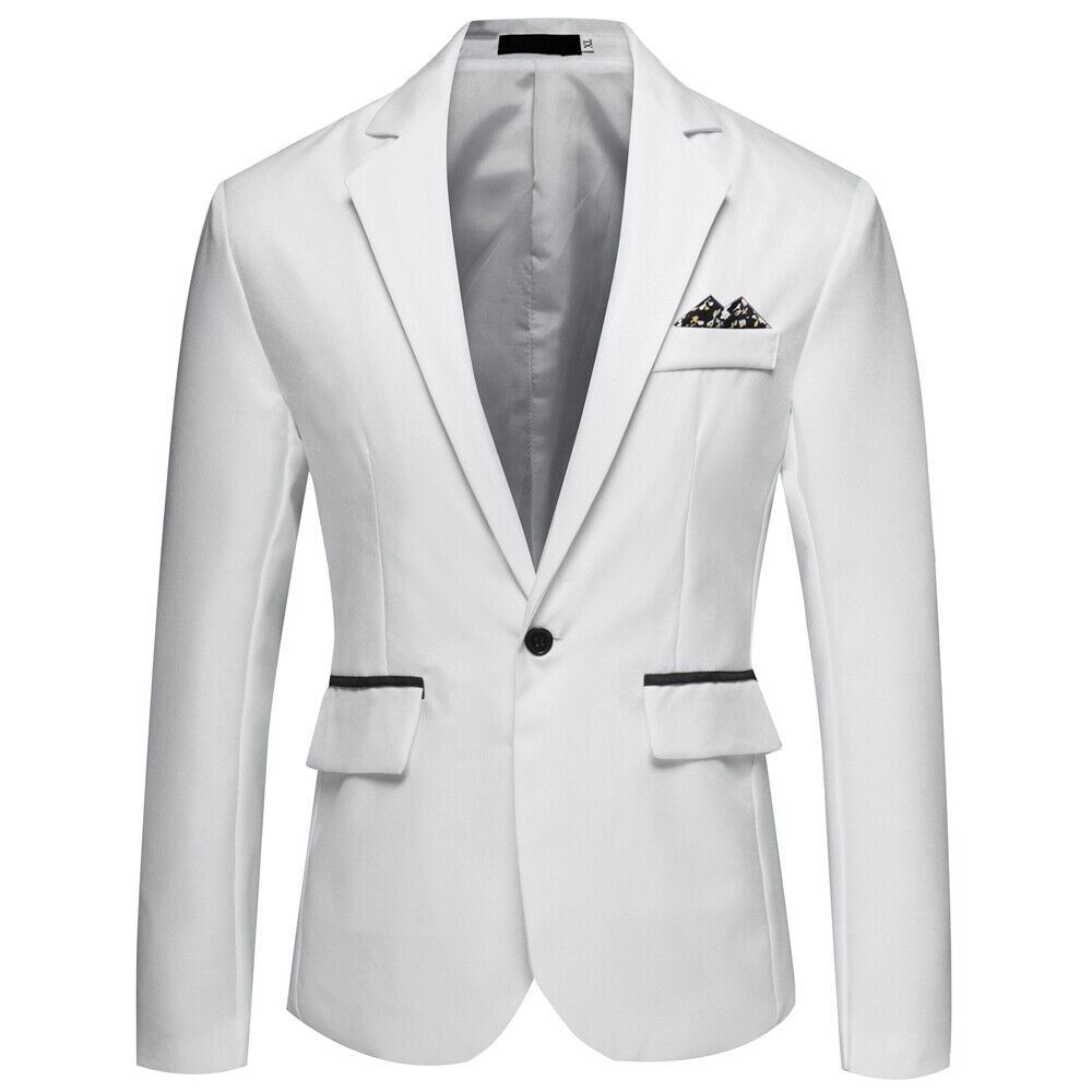Men's Tuxedo Jacket Notched Lapel One Button Suit Blazer for Dinner Wedding Prom