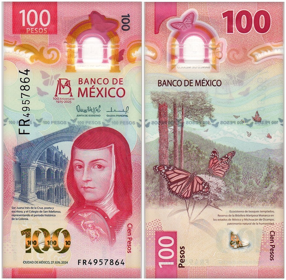 Mexico 50-1000 Pesos 5 Pieces Set, 2024-2025, P-138-142, UNC Commemorative