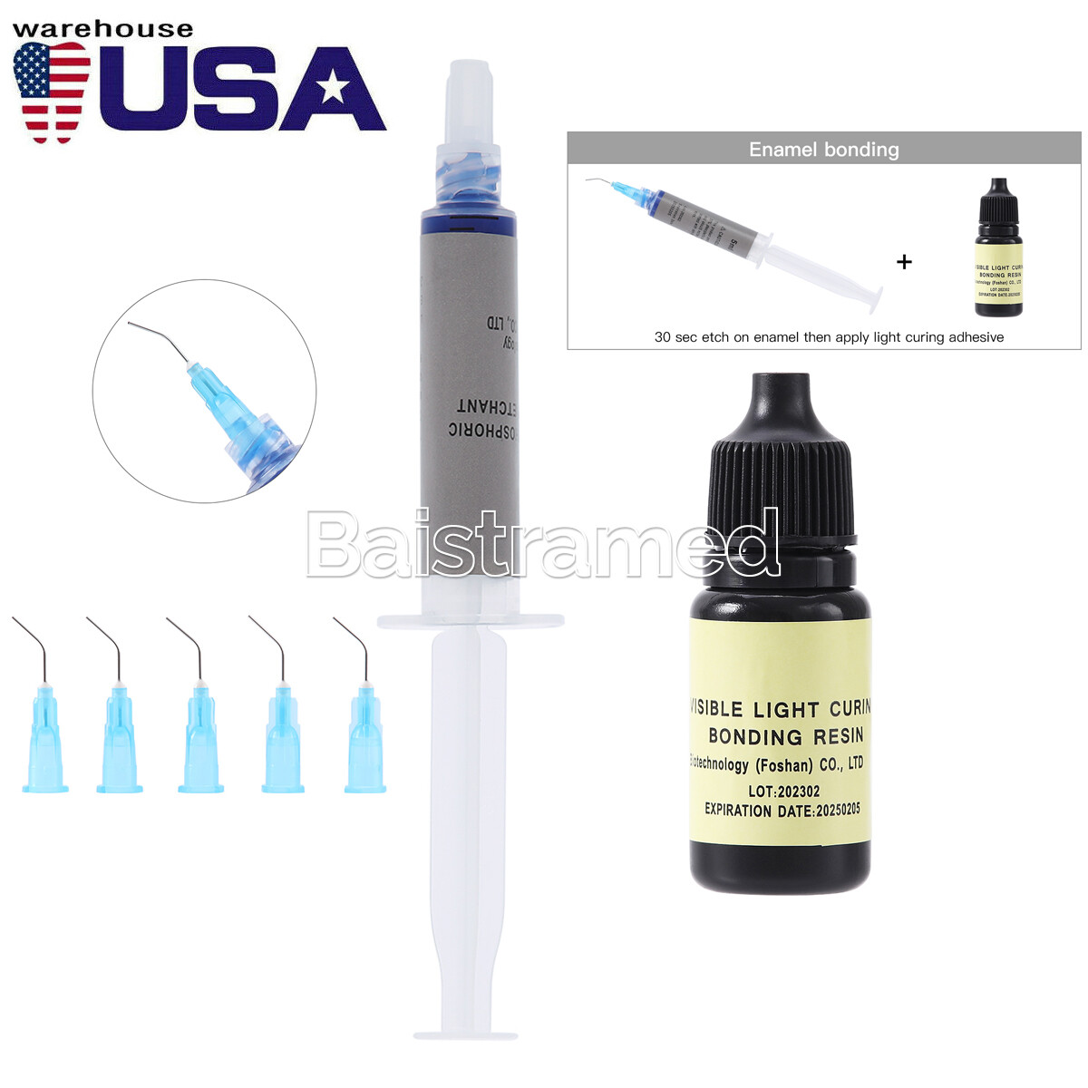 Dental Nano Composite Resin Flowable Light Cure/ Etching Gel /Bonding Adhesive