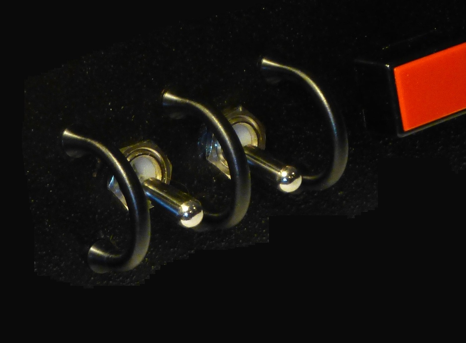 Classic U-shaped Toggle Switch Guards (Black Anodized Aluminum)