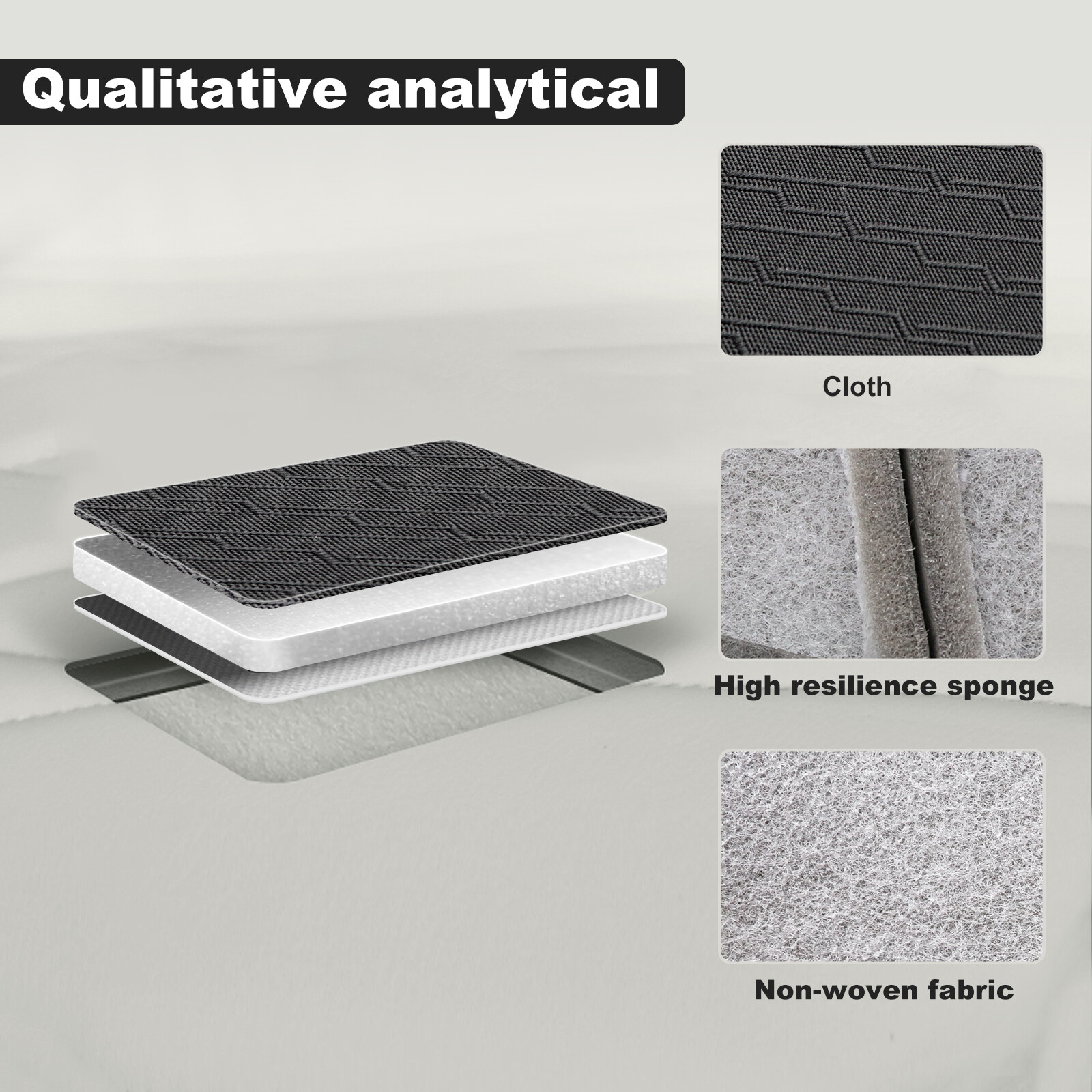 For 07-14 Chevy Silverado 1500 Driver Side Bottom Cloth Seat Cover+Foam Cushion