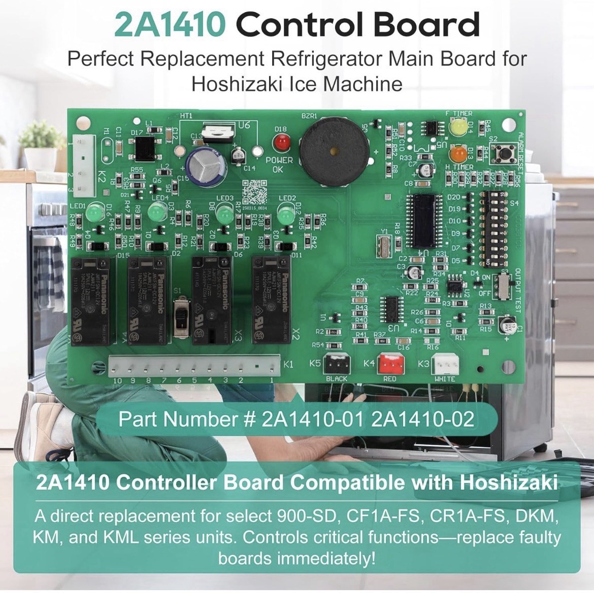 IMM Control Board Replacement for Hoshizaki Ice Machine Fits 2A1410-01 2A1410-02