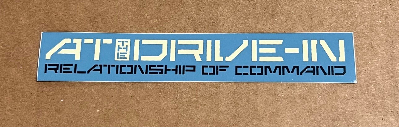 At the Drive-In - Relationship of Command RARE promo sticker (blue)