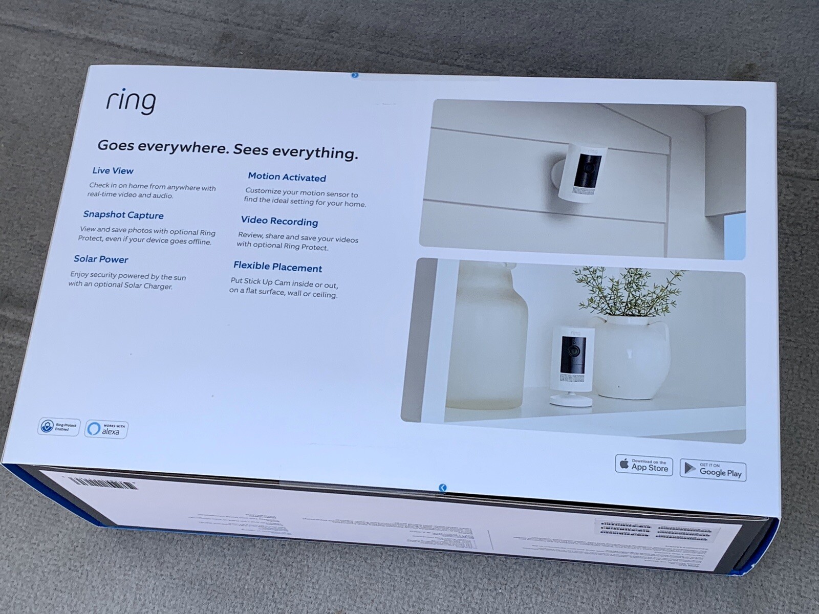 3 Pack Ring Stick Up Cam Indoor/Outdoor Home Security Camera Battery Wire Free