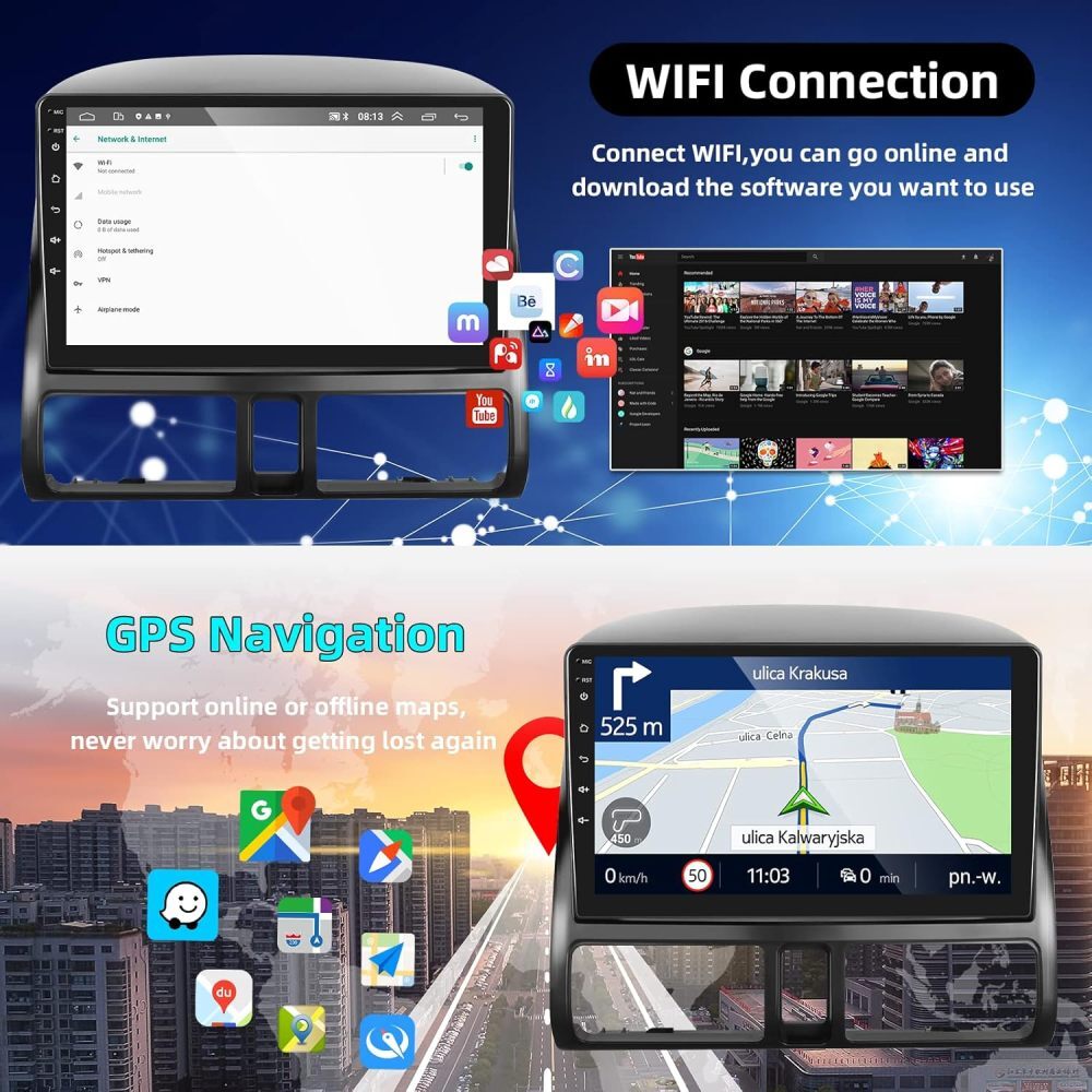 For Honda CR-V CRV 2002-2006 Apple CarPlay Android 15 Car Stereo Radio 2+64G Cam