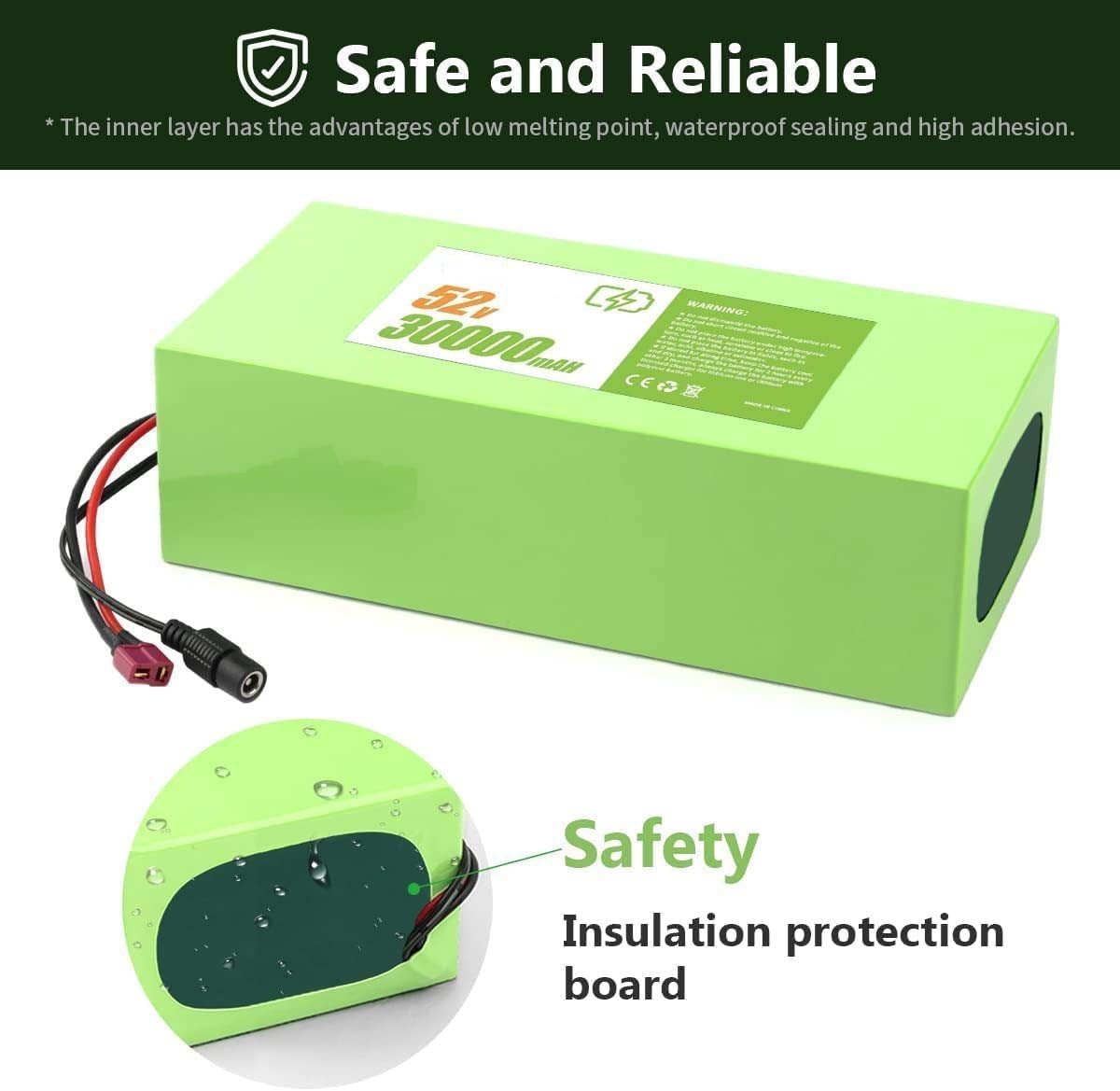 52V 30Ah Ebike Lithium Battery for 200W-2000W Ebike Electric Bicycle Scooter