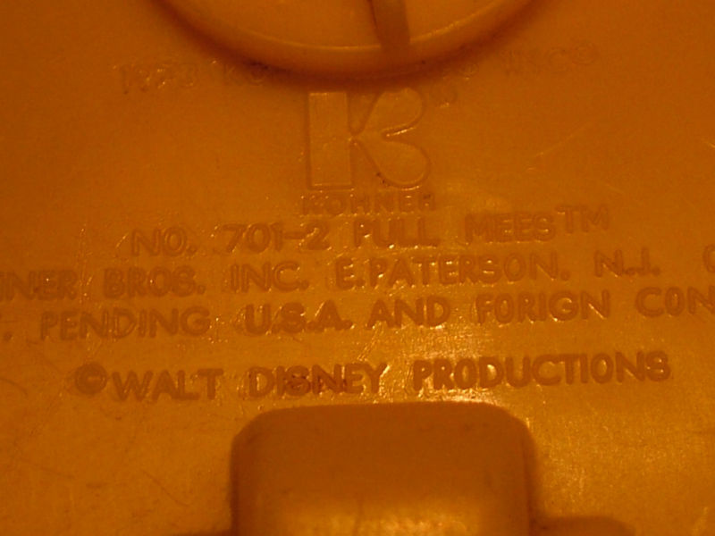 VNTGE KOHNER 1973 WALT DISNEY MICKEY MOUSE CAR PULL TOY