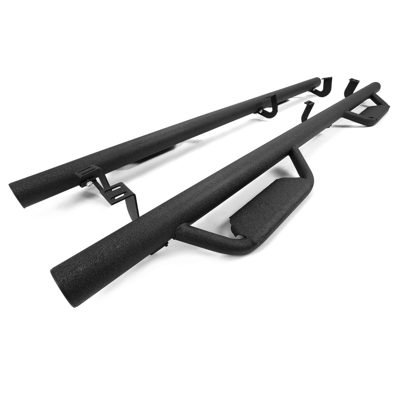 Pair For Toyota Tacoma 05-23 Black Double Cab Side Steps Nerf Bar Running Boards