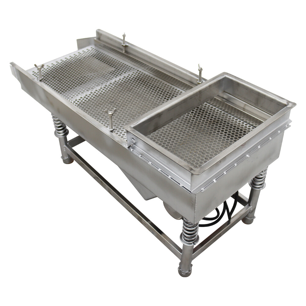 Electric Shaker Stainless Steel Linear Vibrating Screen Sifter with 7mm Screen