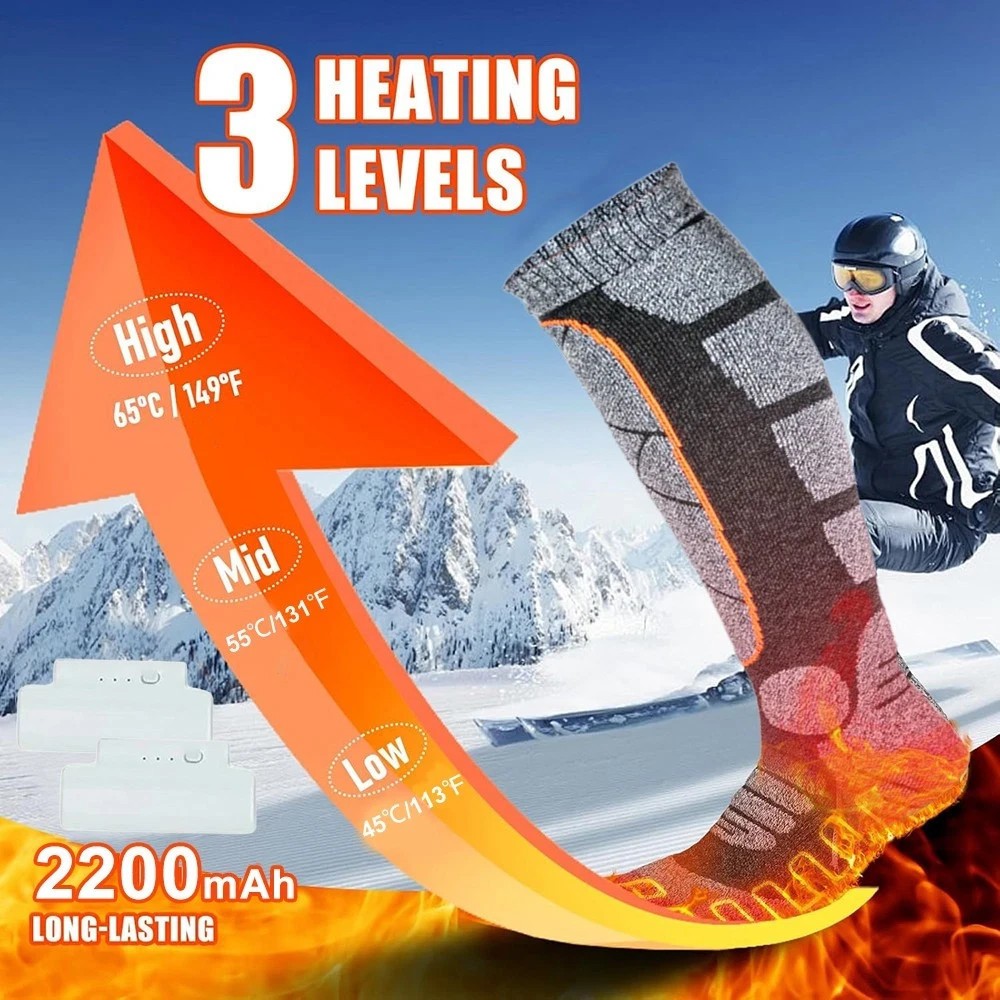 Electric Heated Gloves Rechargeable Battery / Electric USB Heated Socks USA