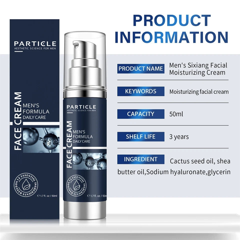 Particle Face Cream For Men 6 In 1 Anti Aging Cream Fights Eye Bags Dark Spots