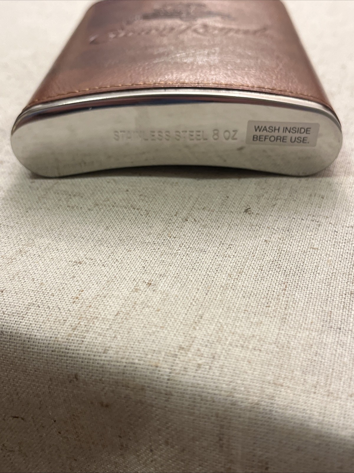 8oz Leather Wrapped Stainless Steel Whiskey Flask - Leak Proof Pocket Hip Flask