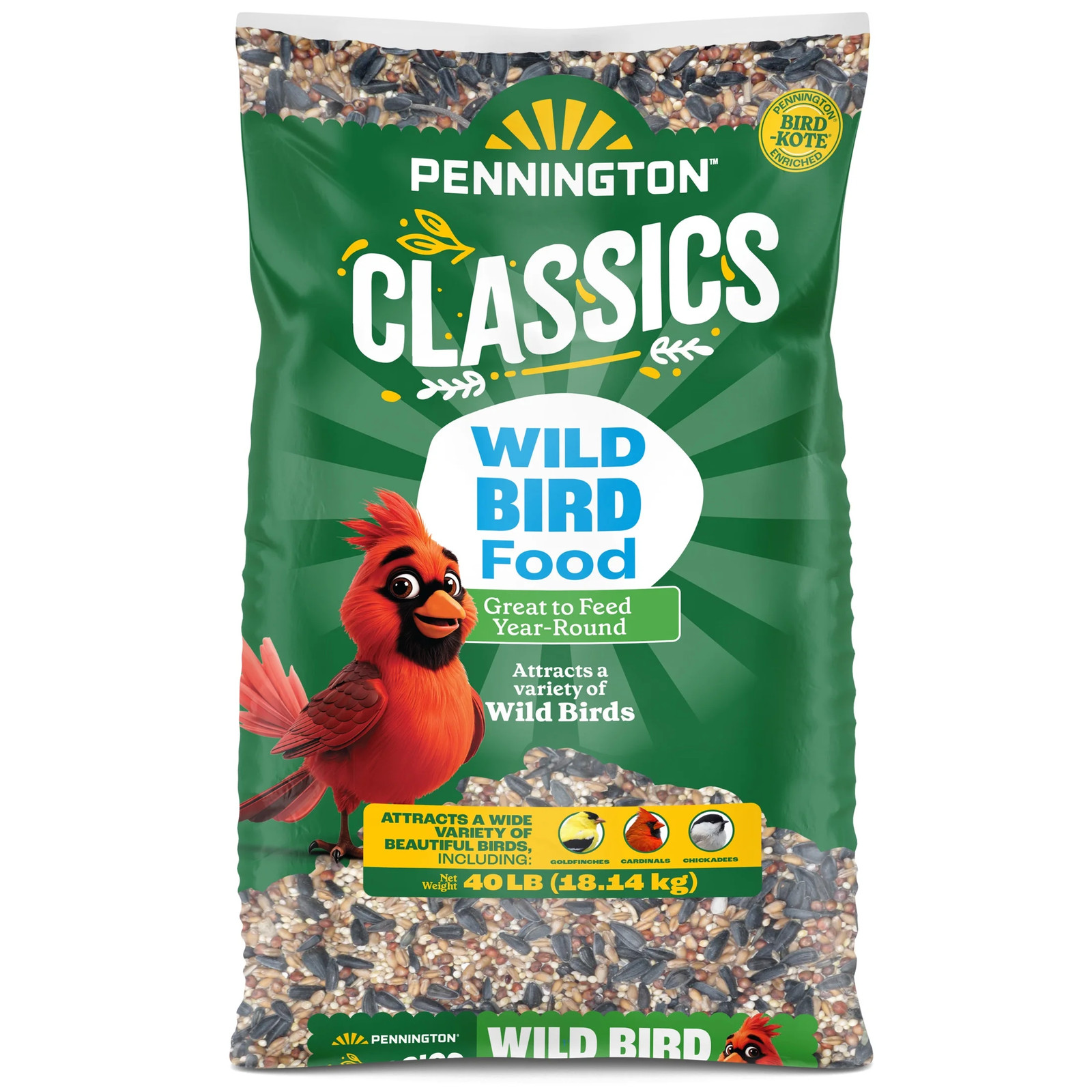 Classic Wild Bird Feed and Seed, 40 Lb. Bag, 1 Pack