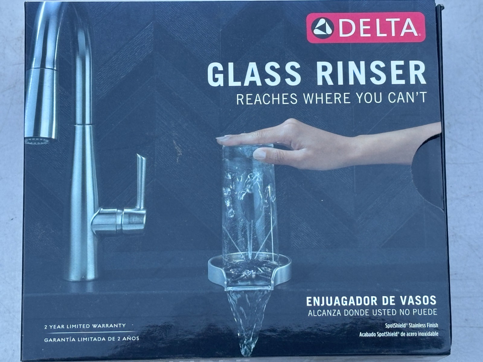 Delta Glass Rinser Spotshield Stainless Faucet Glass Rinser GR150-SP