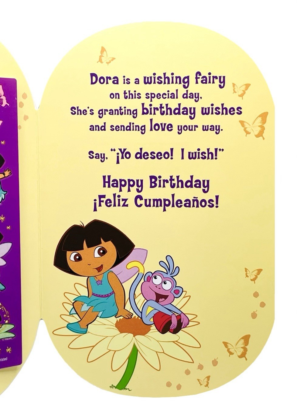 Dora the Explorer 3rd Birthday Card w/ Removable Stickers American Greetings NEW