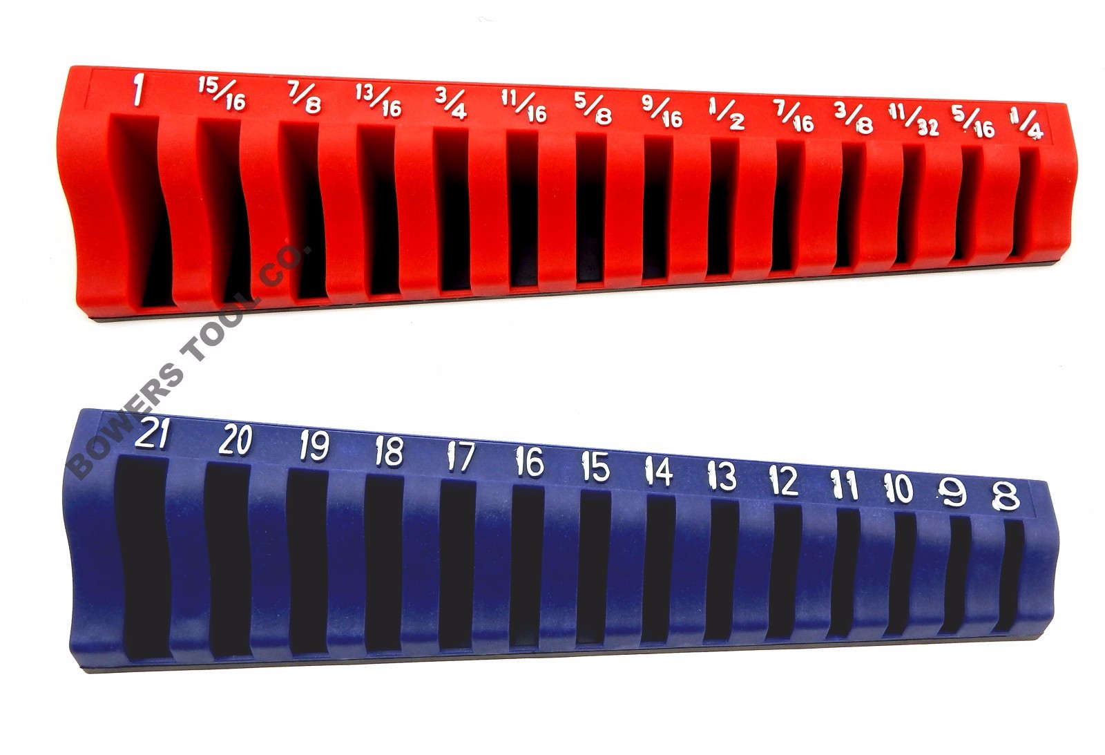 Mechanics Time Saver Metric Standard Magnetic Wrench Holder Set 8-21 MM & 1/4-1"