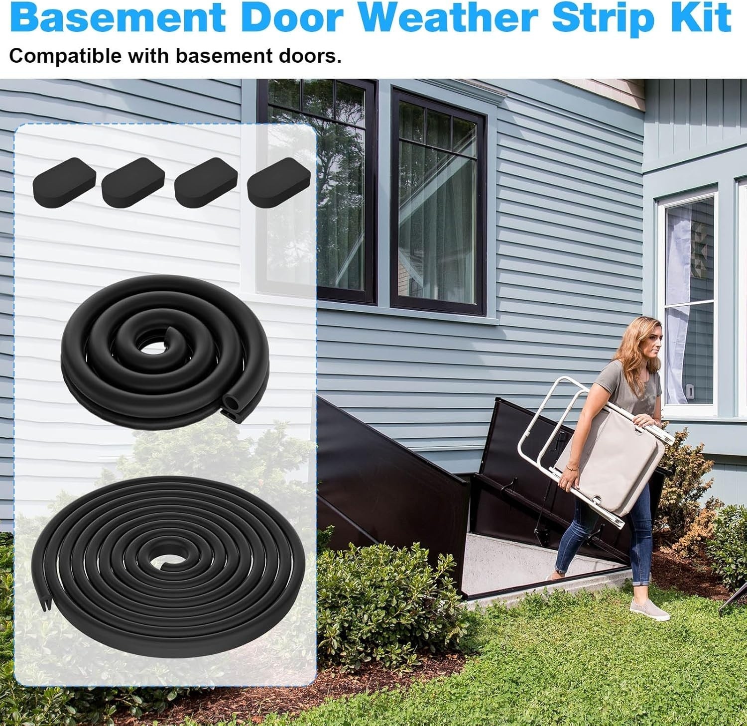 Replacement for Bilco Basement Door WeatherStrip Seal Bilco Door Seal Kit Rubber