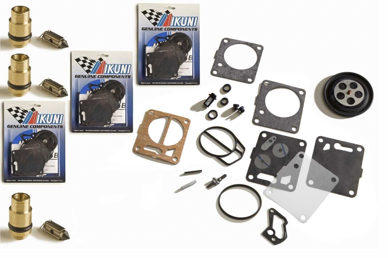 Yamaha GP 1200R GPR 1200 PV Genuine Mikuni Triple Carb Rebuild Kit & Needle Seat