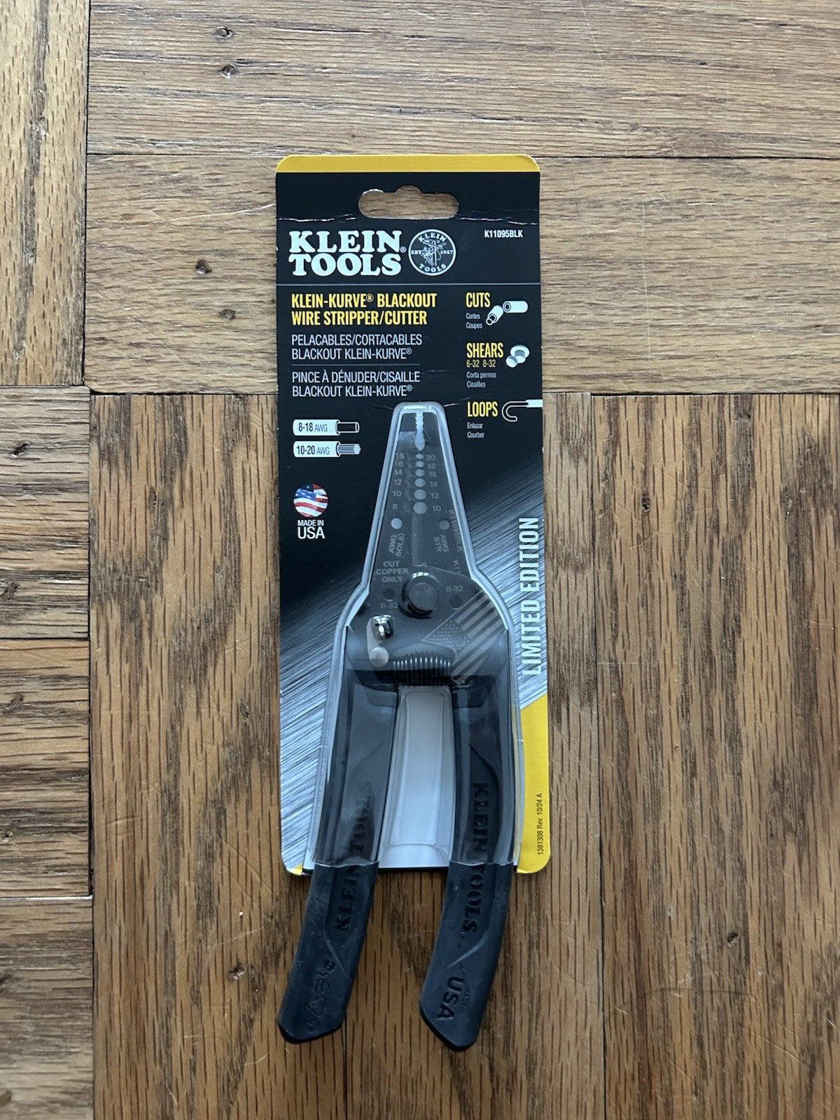 Klein Tools K11095BLK Limited Edition Kurve Blackout Wire Strippers 8-20 AWG