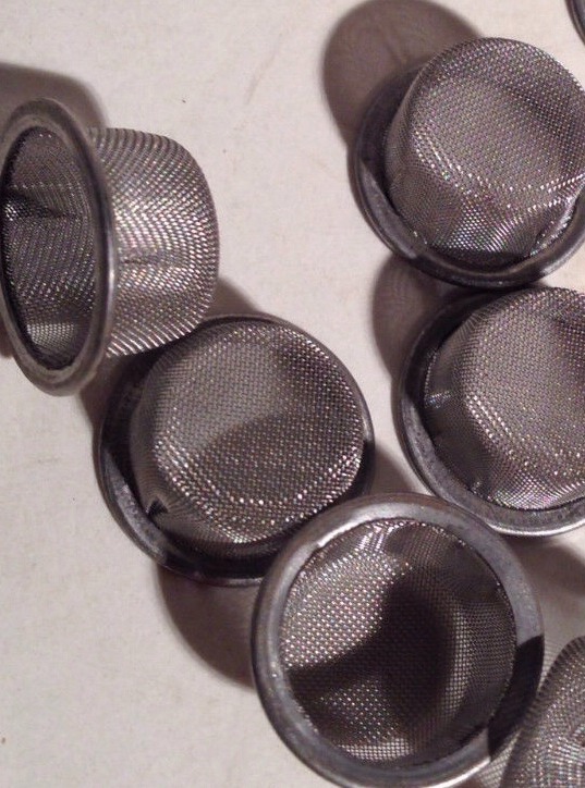 5x Pipe Screen 12mm 1/2" Dome Rim Cup Basket Fine Mesh Bowl Glass Male Slide