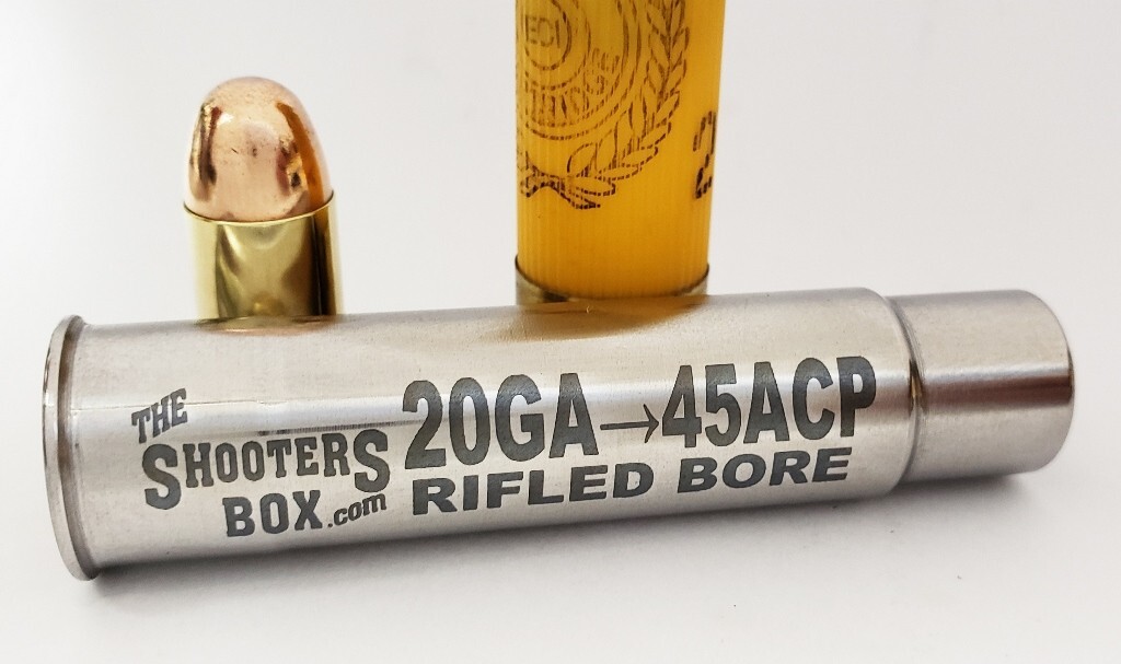 20GA to 45ACP RIFLED Shotgun Adapter - Chamber Reducer - Stainless - Free Ship!✅