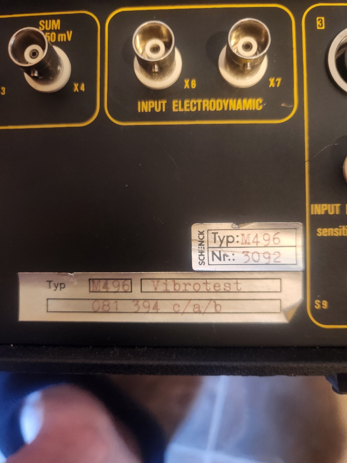 SCHENCK M496 / M496, vibrotest, parts, schenck, darmstadt