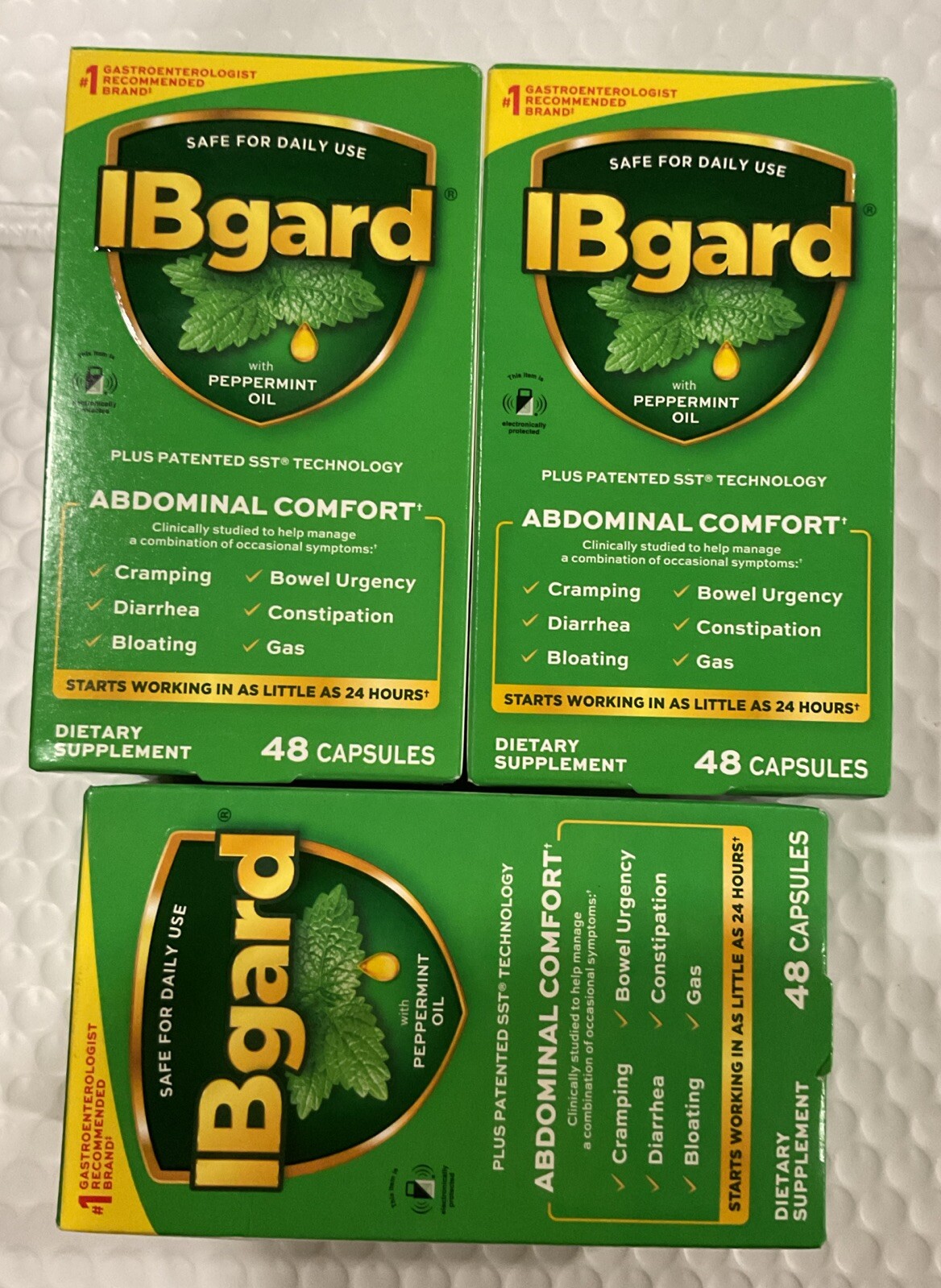 ( 3 ) IBgard Management of Irritable Bowel Syndrome 48x3 Capsules Exp 09/2026.