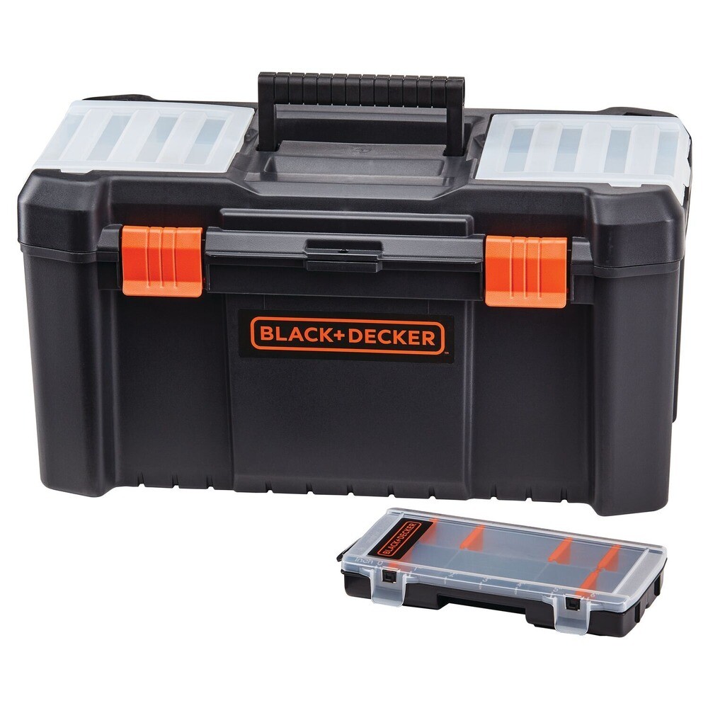 Black & Decker BDST60096AEV 16" Toolbox w/ 10 Compartments Organizer New