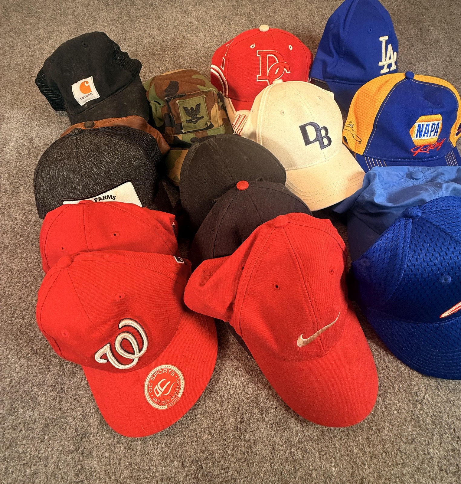 Washington Nationals Dodgers Hat Cap Snap Back Mens MLB Baseball Lot NASCAR Nike