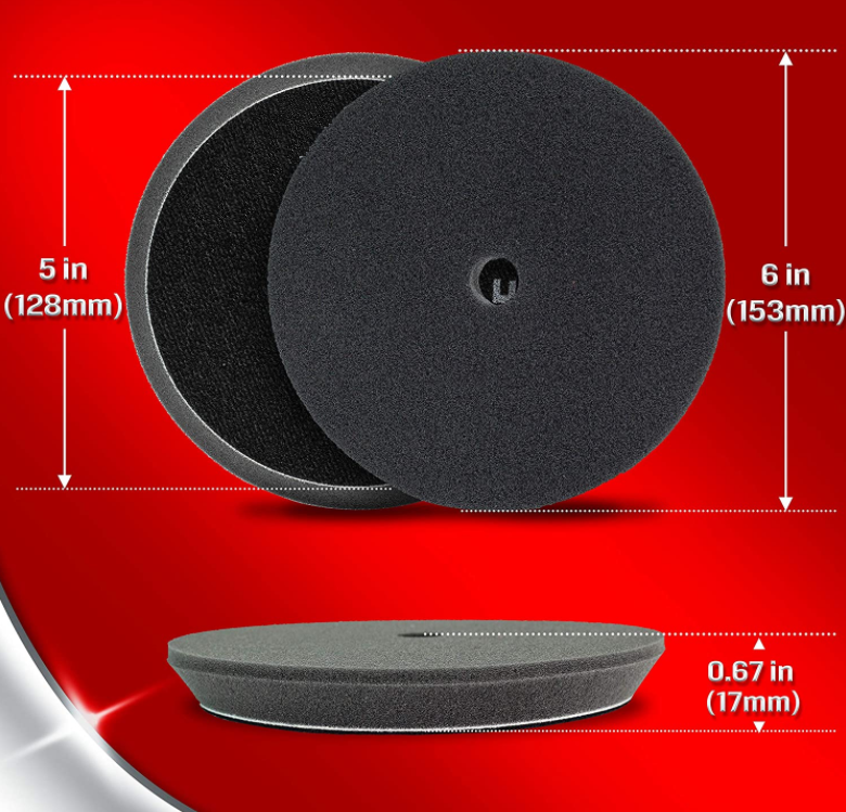 3pcs 5 inch Polishing Pads Orbital Buffer Pads Hook & Loop for 5'' Backing Plate