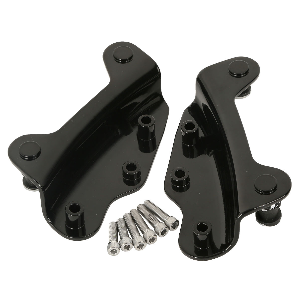 Black 4 Point Docking Hardware Kits For Harley Street Glide Road King 2009-2013