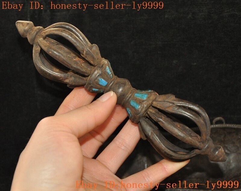 Tibetan Buddhism temple bronze Vajra Dorje Phurpa Exorcism Talisman