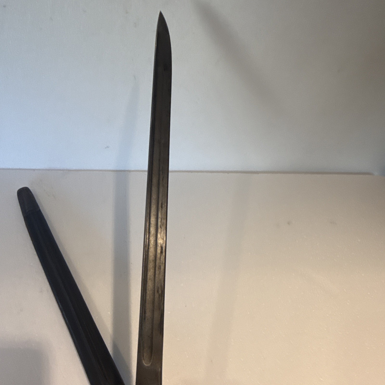 #13-8 WWI P1907 BRITISH SANDERSON ENFIELD RIFLE BAYONET 1917 SCABBARD 1907