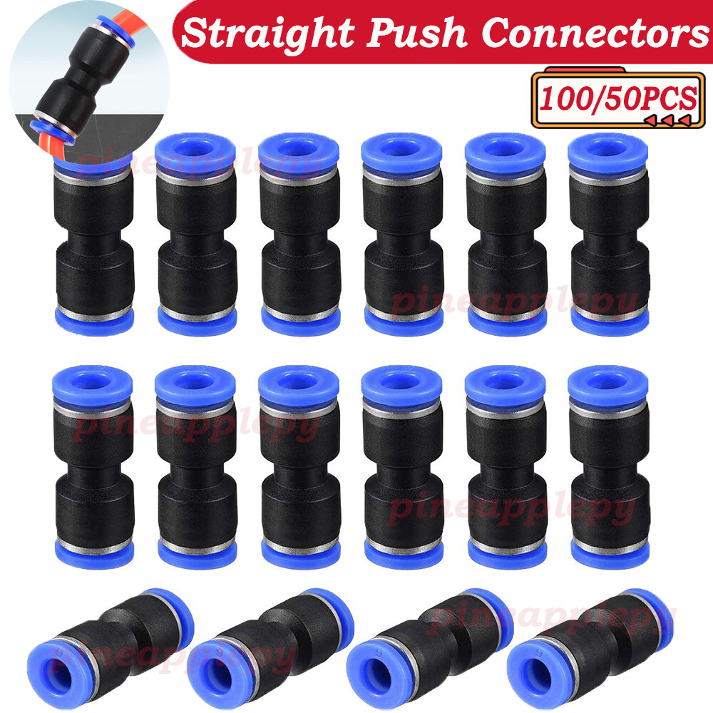 100PCS Quick Connect Pneumatic Air Line Hose Fitting Kit